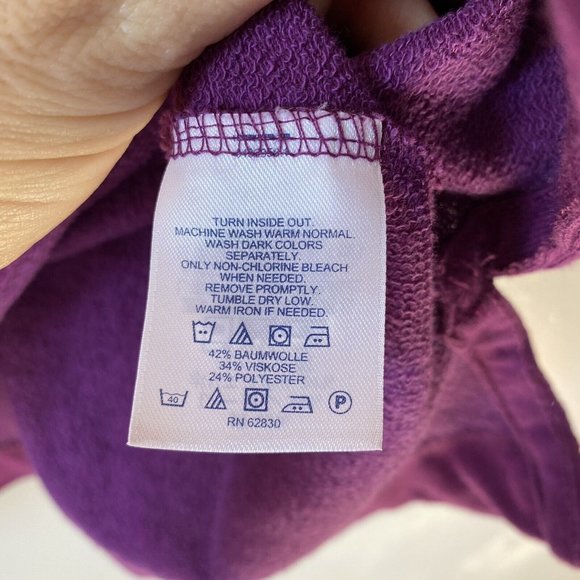 Women’s Lands’ End Purple Tunic Top Blouse 3/4 Sleeves Size Large 14/16 - Picture 6 of 6